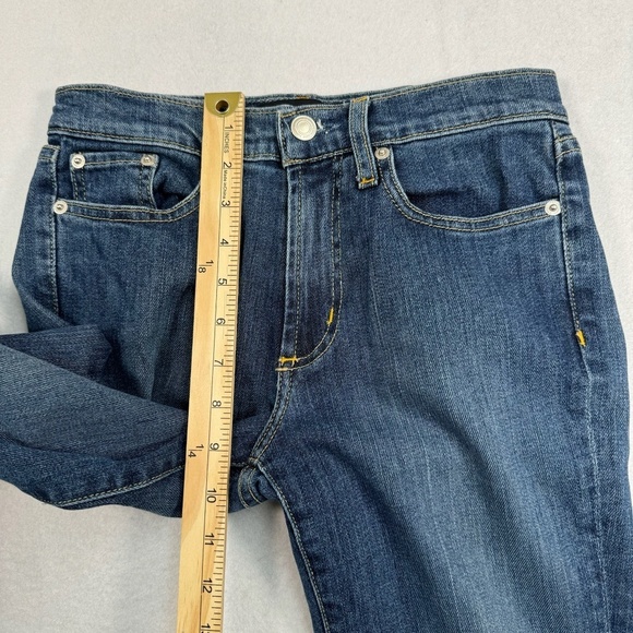 Fabrizio Ganni Bootcut Jeans Womens Size 2 Dark Blue Mid Rise - Picture 9 of 13